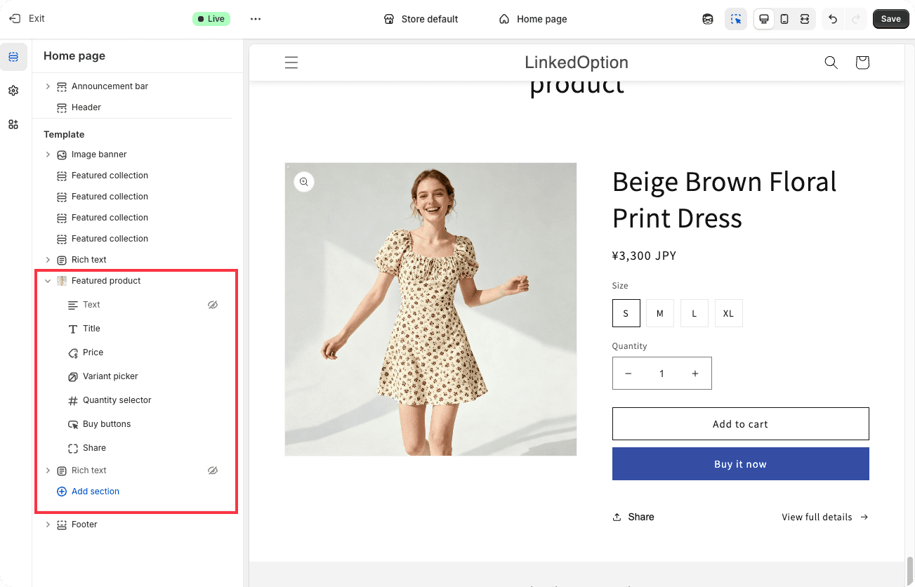 Find featured product